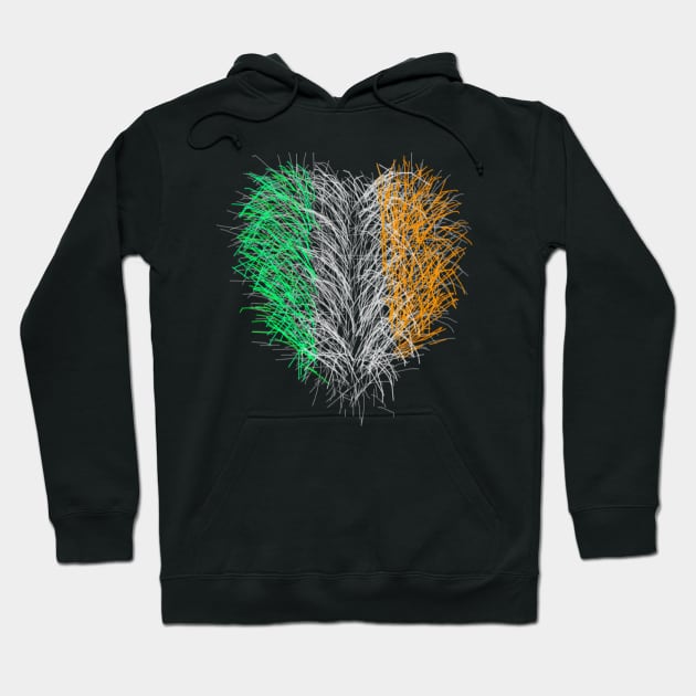 I Love Ireland Hoodie by Roocolonia